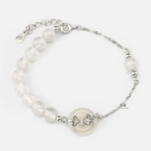 LẮC WHITE FORTUNE LUCKY LOCK HUG BIG STONE
