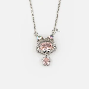 VÒNG CỔ CAT PINK GEM AND DROP CAT