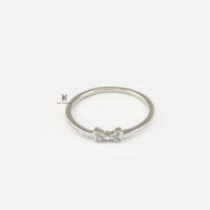 NHẪN MIDI HEART BOW GEM